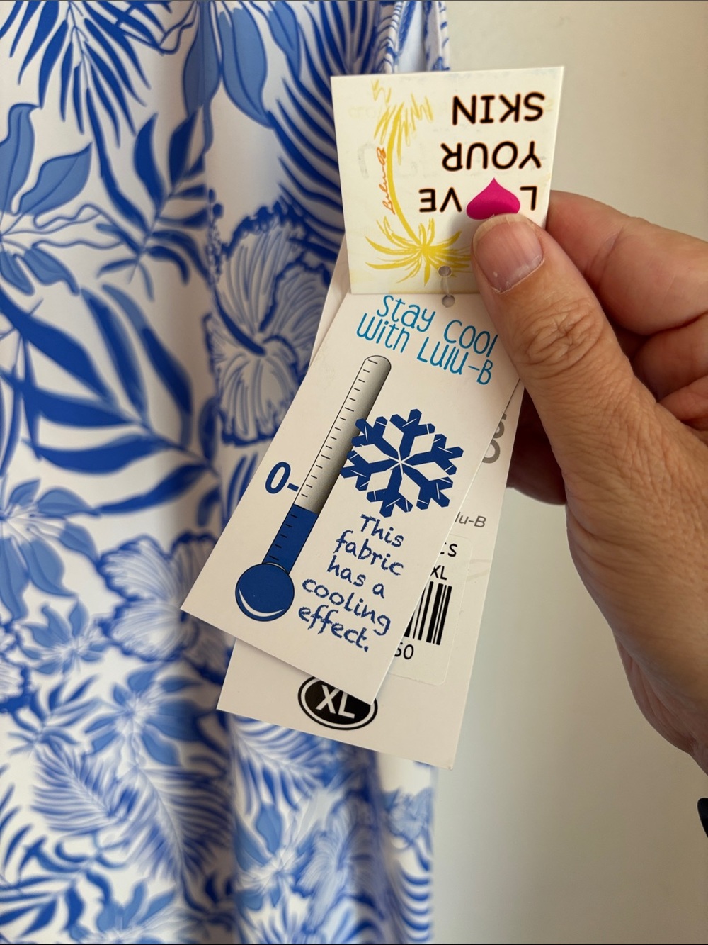 Lulu-B Zipper SWING DRESS UPF50+ SUMMER BREEZE BLUE womens XL tropical beach NWT - Picture 7 of 13